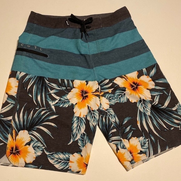 Rip Curl Mirage The Ultimate Board Shorts Floral Hawaiian Summer Size 27 - Picture 1 of 8